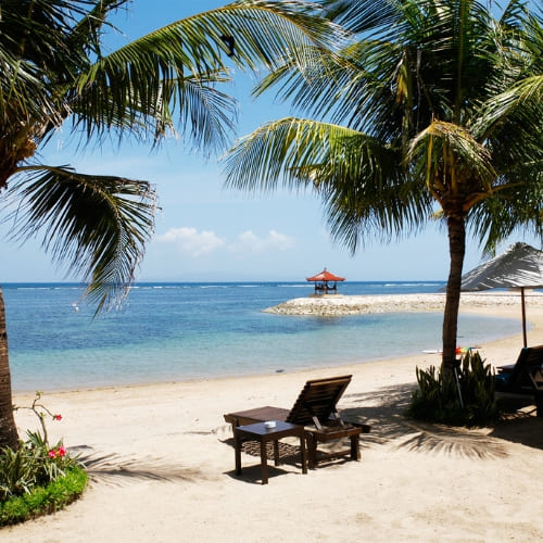 Playas de Sanur en Bali como final de un viaje de 10 días