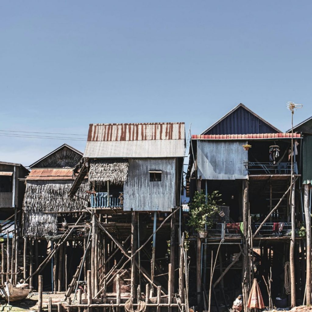 pueblo sobre pilotes Kompong Pluk